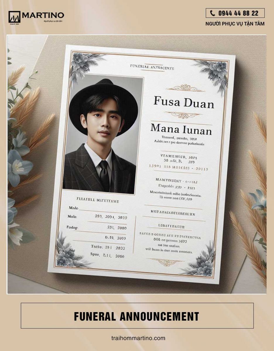 Funeral Announcement Design