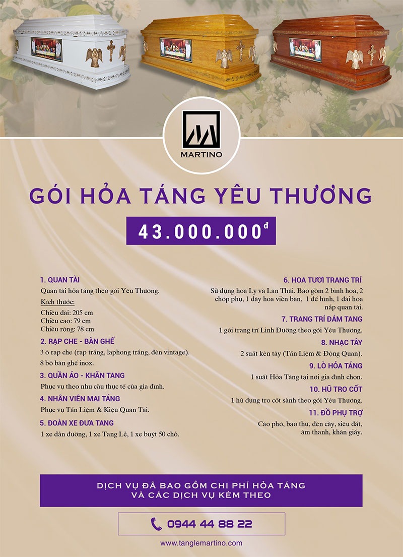 Hỏa táng Công giáo gói Yêu thương