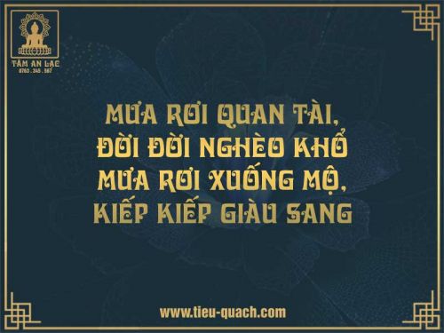 Mưa rơi quan tài là điềm tốt hay xấu?