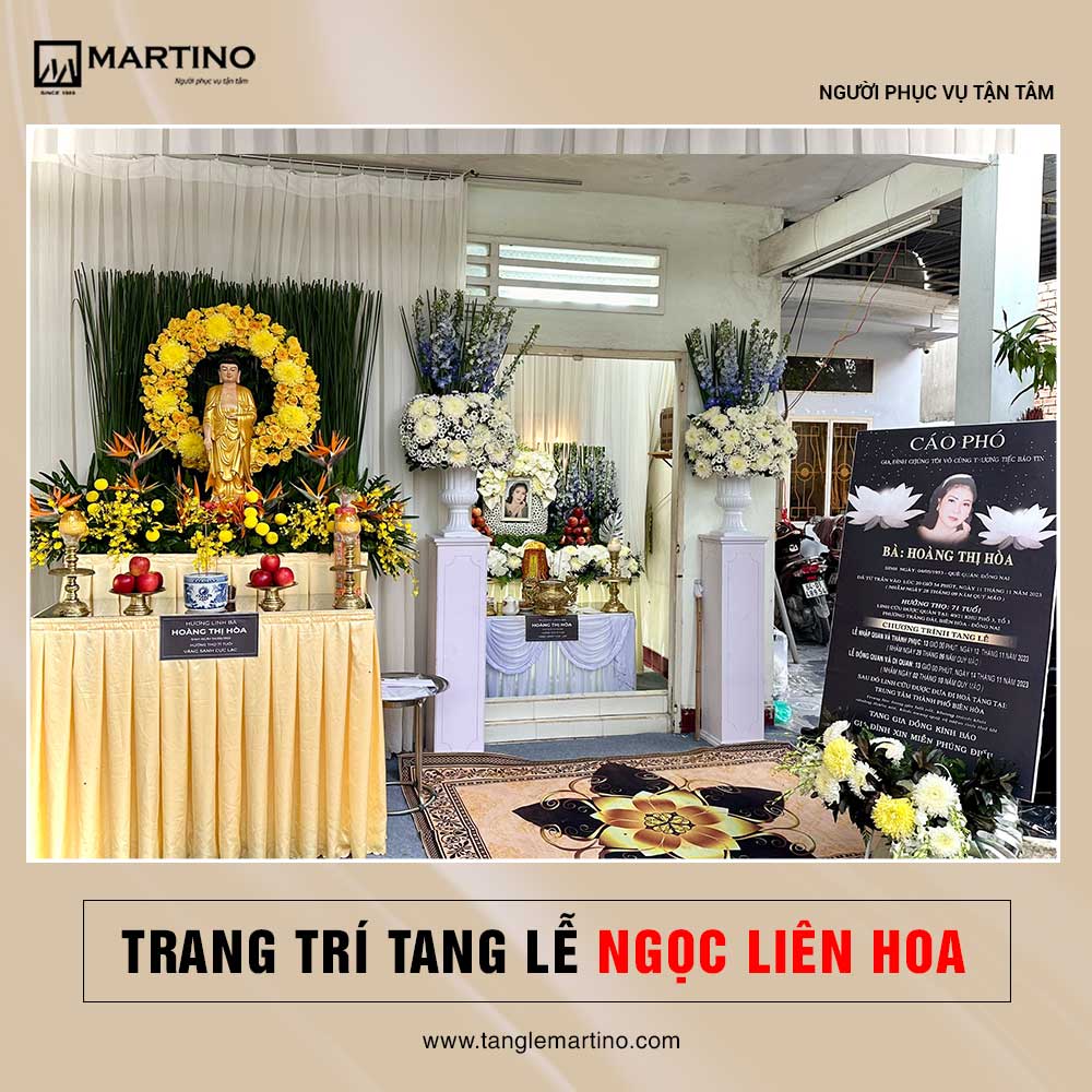 Trang trí tang lễ gói Ngọc Liên Hoa